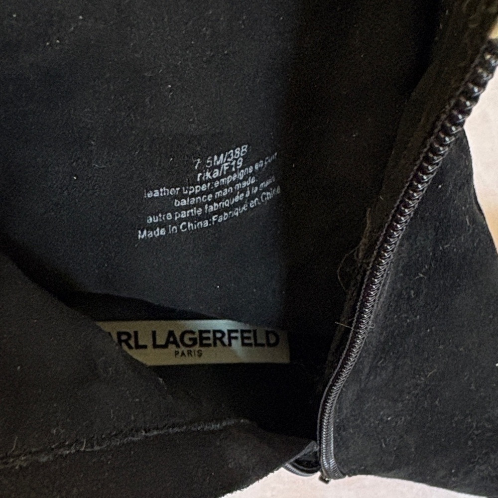 Karl Lagerfeld Black Heeled Boots with Embellishments - Picture 13 of 15